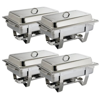 Chafing Unit Set - 1/1 Gastronorm Size (Pack of 4)