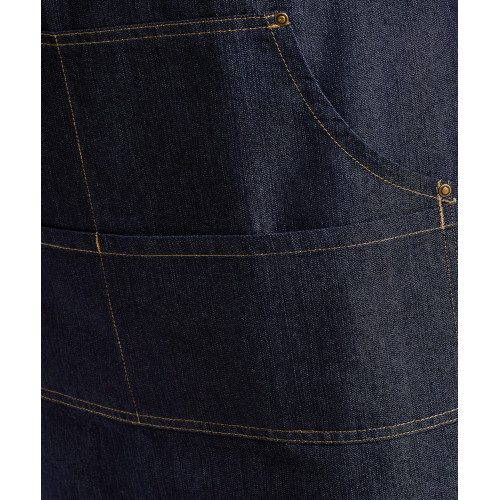 Premier Denim Contrast Bib Apron Indigo