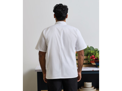 Premier Studded Short Sleeve Chef's Jacket Black