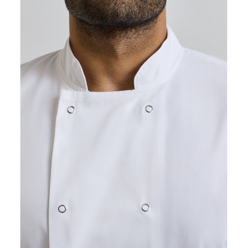 Premier Studded Short Sleeve Chef's Jacket Black