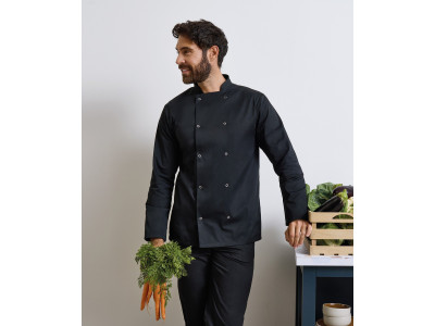 Premier Studded Long Sleeve Chef's Jacket Black