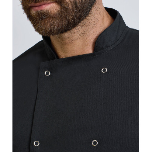Premier Studded Long Sleeve Chef's Jacket Black