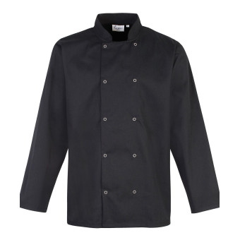 Premier Studded Long Sleeve Chef's Jacket Black