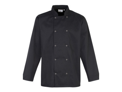Premier Studded Long Sleeve Chef's Jacket Black