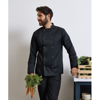 Premier Studded Long Sleeve Chef's Jacket White 2