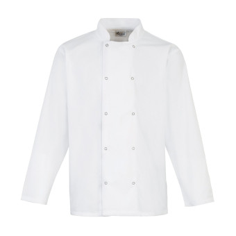 Premier Studded Long Sleeve Chef's Jacket White