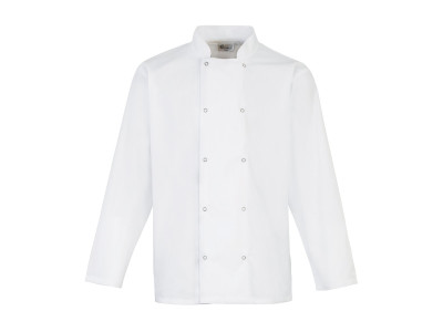 Premier Studded Long Sleeve Chef's Jacket White