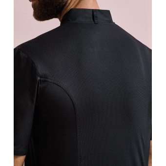 Premier Coolchecker Short Sleeve Chef's Jacket Black 2