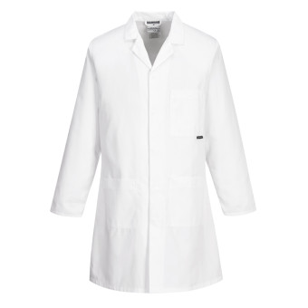 Portwest Lab Coat 3 Pockets and Vented Back White
