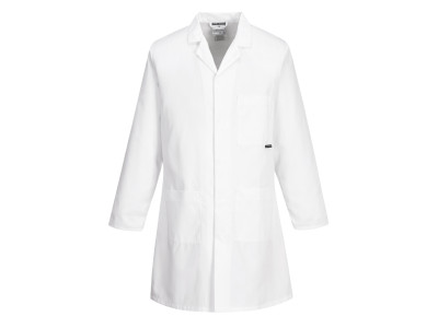 Portwest Lab Coat 3 Pockets and Vented Back White