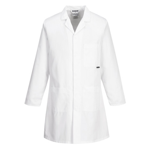 Portwest Lab Coat 3 Pockets and Vented Back White