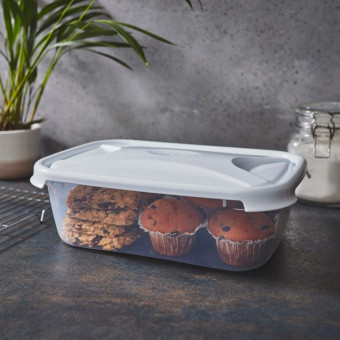 Food Box Rectangular 4.5LTR White Lid 2