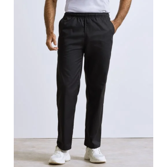 Chef’s Trousers – Black – Elasticated – Medium