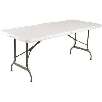 6ft Centre Folding Banqueting Table - White