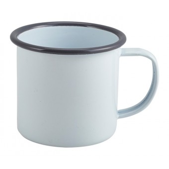 Enamel Mug White with Grey...