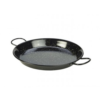 Black Enamel Paella Pan 30cm