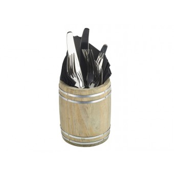 Miniature Wooden Barrel 11.5Dia x 13.5cm 2