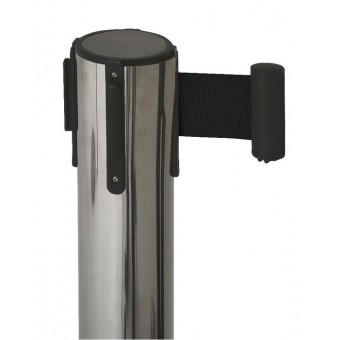 Genware Barrier Post - Retractable Black Belt 2