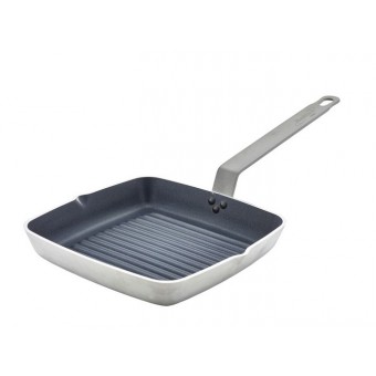 Genware Square Ribbed Skillet 24cm Teflon Plus 2