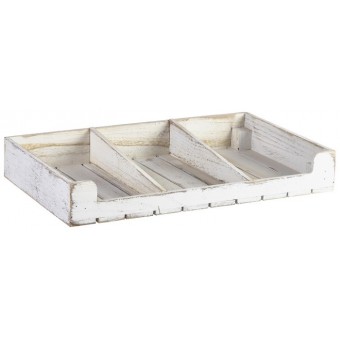 White Wash Wooden Display Crate
