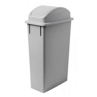 Grey Slim Recycling Bin - 87L 2
