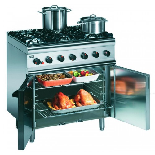 Lincat Silverlink 600 Gas Oven Range 900mm 6 Burner (Legs at Rear)