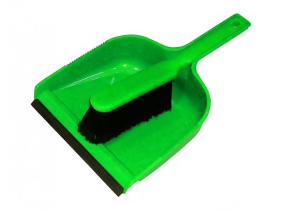 Ramon Dust Pan & Brush Set Green
