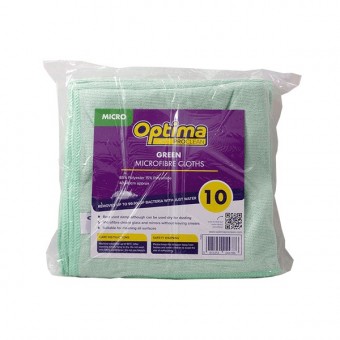 Optima General Microfibre Cloths - Green