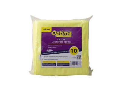 Optima General Microfibre Cloths - Yellow