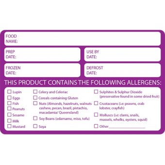 Comboned Preperation and Allergen Labels