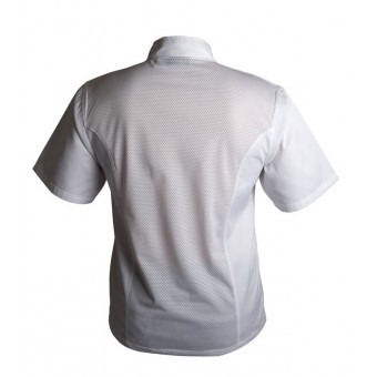 Coolback Press Stud Jacket (Short Sleeve) White