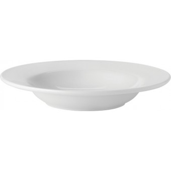 Pure White Rimmed Soup 9"...