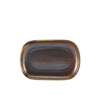 Terra Porcelain Rustic Copper Rectangular Plate 24 x 16.5cm 2