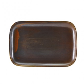 Terra Porcelain Rustic Copper Rectangular Plate 34.5 x...