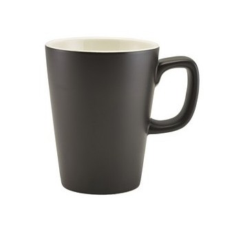 Matt Black Porcelain Latte Mug 34cl/12oz