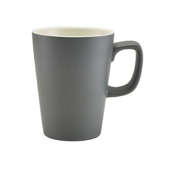 Matt Grey Porcelain Latte Mug 34cl/12oz