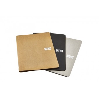 Washable Paper A4 Menu Holder Black 2