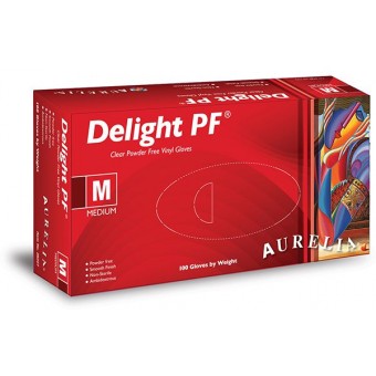 Aurelia Delight Clear Powder Free Vinyl Gloves 2
