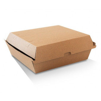 Kraft Compostable Clamshell Dinner Box