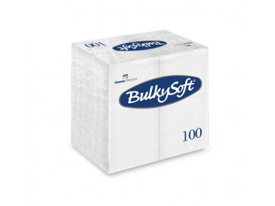 Bulkysoft 40cm 1/8 Fold White Napkins