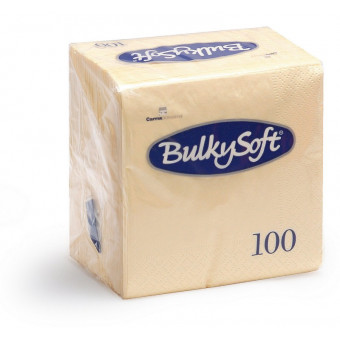 Bulkysoft 40cm 1/4 Cream Napkins