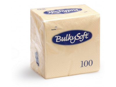 Bulkysoft 33cm 1/4 Cream Napkins