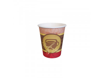 Single Wall "Hot and Fresh" Paper Coffee Cup 8oz