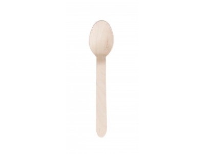 Wooden Biodegradable Birchwood Dessert Spoon