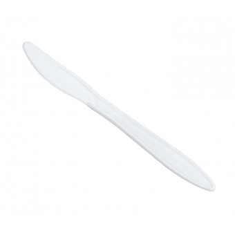 White Plastic Standard Knife