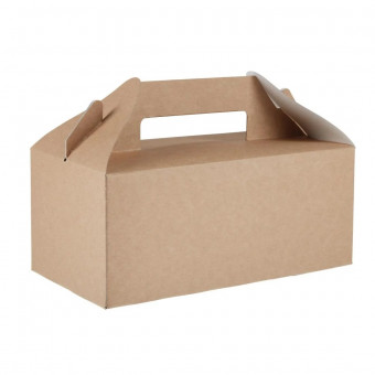 Recyclable Kraft Gable Carry Boxes Large