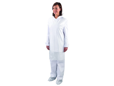 White Disposable Aprons on a Roll