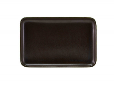 Terra Porcelain Cinder Black Rectangular Platter 30 x 20cm