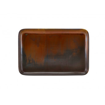 Terra Porcelain Rustic Copper Rectangular Platter 30 x 20cm