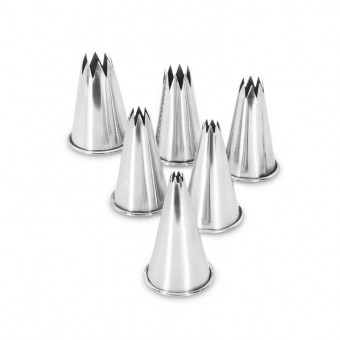 Stainless Steel Star Piping Nozzles Set